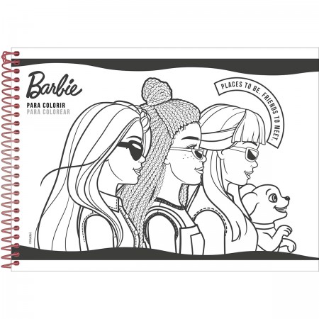 Caderno de Desenho Capa Dura 80Fls Barbie- Foroni – Livraria e